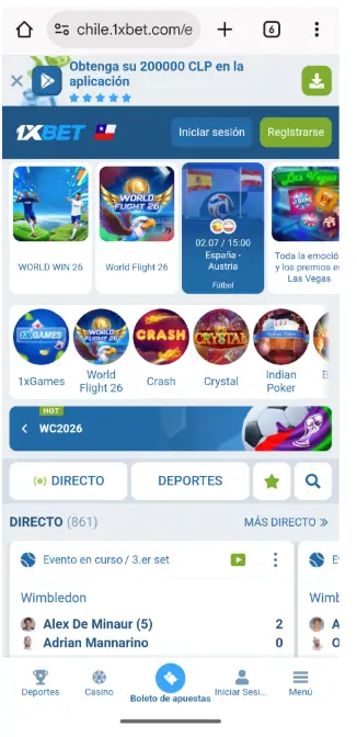 1xbet-aplicación