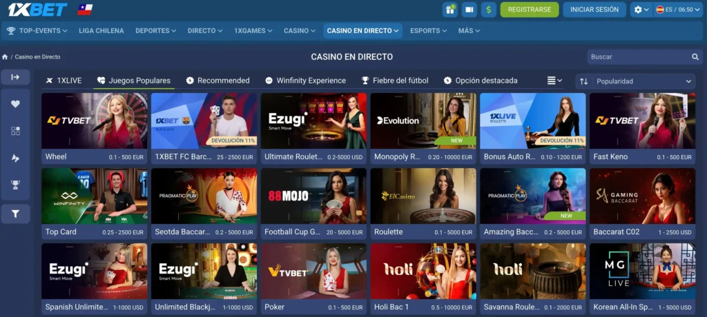 1xbet apuestas en vivo