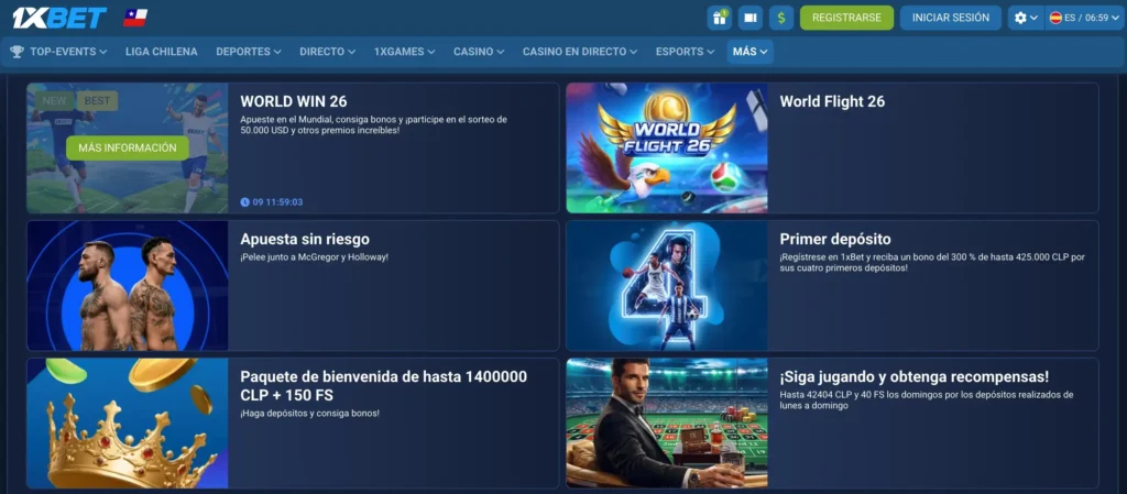 1xbet bonos y promociones